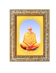 Sree Narayana Guru Spiritual Guru Digital Photo In Designer Frame, Size 8x12 Inch | Hindu Religious Picture For Home Temple, Office & Gift | Wall Art & Pooja Decor (F10407)