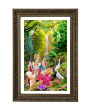Radha & Krishna Big Photo Frame - 20x28 Inches For Home,Temple & Office Decoration (F10766)
