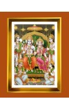 Ram Darbar Golden Photo Frame - 16x20 Inches | Elegant Wooden Frame For Home, Office & Temple Decoration | Spiritual Wall & Table Decor And Gift Item (F9493)