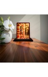 Car Desk/Table Top Lord Krishna Wooden Photo Stand 3x4 Inches, Compact & Stylish Spiritual Display For Car, Home & Office (Pack Of 1) (F14399)