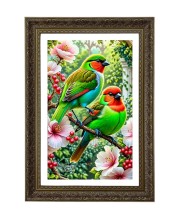 Coppersmith Barbets Big Photo Frame - 20x28 Inches For Home,Temple & Office Decoration (F10688)