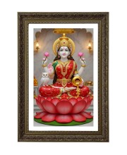 Maa Lakhsmi Big Photo Frame - 20x28 Inches For Home,Temple & Office Decoration (F10666)