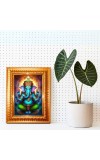 Har Har Mahadev Golden Designer Photo Frame | 18x22 Inch Religious Wall Hanging Frame For Home, Office Decoration and Spiritual Gift Item (M1)