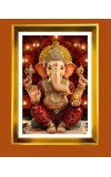 Golden Photo Frame - 10x14 Inches | Elegant Wooden Frame For Home, Office & Temple Decoration | Spiritual Wall & Table Decor and Gift Item