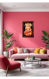 Lord Hanuman Photo Frame For Wall & Table | 7x9 Inch Golden Cherry Finish | Decorative Lord Hanuman Photo Frame For Home, Office & Pooja Room (F11781)