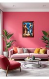 Lord Jesus Photo Frame For Wall & Table | 7x9 Inch Golden Cherry Finish | Decorative Lord Jesus Photo Frame For Home, Office & Pooja Room (F11347)