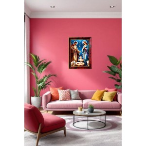 Lord Jesus Photo Frame For Wall & Table | 7x9 Inch Golden Cherry Finish | Decorative Lord Jesus Photo Frame For Home, Office & Pooja Room (F11347) Lord Jesus Photo Frame For Wall & Table | 7x9 Inch Golden Cherry Finish | Decorative Lord Jesus Photo Frame For Home, Office & Pooja Room (F11347)