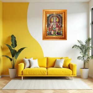 Maa Tara Golden Designer Photo Frame | 18x22 Inch Religious Wall Hanging Frame For Home, Office Decoration and Spiritual Gift Item (M2)