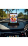 Car Desk/Table Top Lord Vishnu Laxmi Wooden Photo Stand â€“ 3x4 Inches, Compact & Stylish Spiritual Display For Car, Home & Office (Pack Of 1) (F15108)