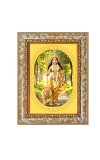 Little Durga Spiritual Guru Digital Photo In Designer Frame, Size 10x16 Inch | Hindu Religious Picture For Home Temple, Office & Gift | Wall Art & Pooja Decor (F10401)