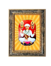 Sant Dnyaneshwar Spiritual Guru Digital Photo In Designer Frame, Size 16x20 Inch | Hindu Religious Picture For Home Temple, Office & Gift | Wall Art & Pooja Decor (F10428)