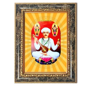 Sant Dnyaneshwar Spiritual Guru Digital Photo In Designer Frame, Size 16x20 Inch | Hindu Religious Picture For Home Temple, Office & Gift | Wall Art & Pooja Decor (F10428)