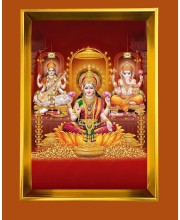 Golden Photo Frame - 10x14 Inches | Elegant Wooden Frame For Home, Office & Temple Decoration | Spiritual Wall & Table Decor and Gift Item