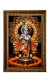 Divine Krishna Big Photo Frame - 20x28 Inches For Home,Temple & Office Decoration (F11202)