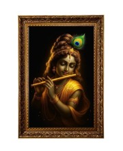Divine Krishna Big Photo Frame - 20x28 Inches For Home,Temple & Office Decoration (F11201)