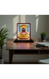 Car Desk/Table Top Jyothirlingam Wooden Photo Stand 3x4 Inches, Compact & Stylish Spiritual Display For Car, Home & Office (Pack Of 1) (F14472)