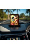 Car Desk/Table Top Yashodha With Krishna Wooden Photo Stand 3x4 Inches, Compact & Stylish Spiritual Display For Car, Home & Office (Pack Of 1) (F14633)