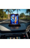 Car Desk/Table Top Gaura Nitai Wooden Photo Stand 3x4 Inches, Compact & Stylish Spiritual Display For Car, Home & Office (Pack Of 1) (F14510)