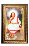 Sarada Devi Digital Golden Balck Color Photo Frame | Hindu Religious Wall Decor | 10x16 Inches - Inspirational Wall Art For Office, Home Decor - Ideal Spiritual Gift (F16637)
