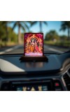Car Desk/Table Top Radha Krishna Wooden Photo Stand 3x4 Inches, Compact & Stylish Spiritual Display For Car, Home & Office (Pack Of 1) (F14383)