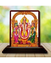 Car Desk/Table Top Lord Murugan Wooden Photo Stand 3x4 Inches, Compact & Stylish Spiritual Display For Car, Home & Office (Pack Of 1) (F14279)