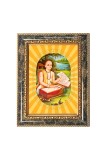 Goswami Tulsidas Spiritual Guru Digital Photo In Designer Frame, Size 8x12 Inch | Hindu Religious Picture For Home Temple, Office & Gift | Wall Art & Pooja Decor (F10440)