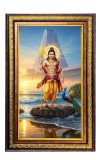 Lord Murugan Digital Golden Balck Color Photo Frame | Hindu Religious Wall Decor | 10x16 Inches - Inspirational Wall Art For Office, Home Decor - Ideal Spiritual Gift (F16467)