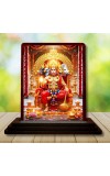 Car Desk/Table Top Lord Hanuman Wooden Photo Stand 3x4 Inches, Compact & Stylish Spiritual Display For Car, Home & Office (Pack Of 1) (F14288)