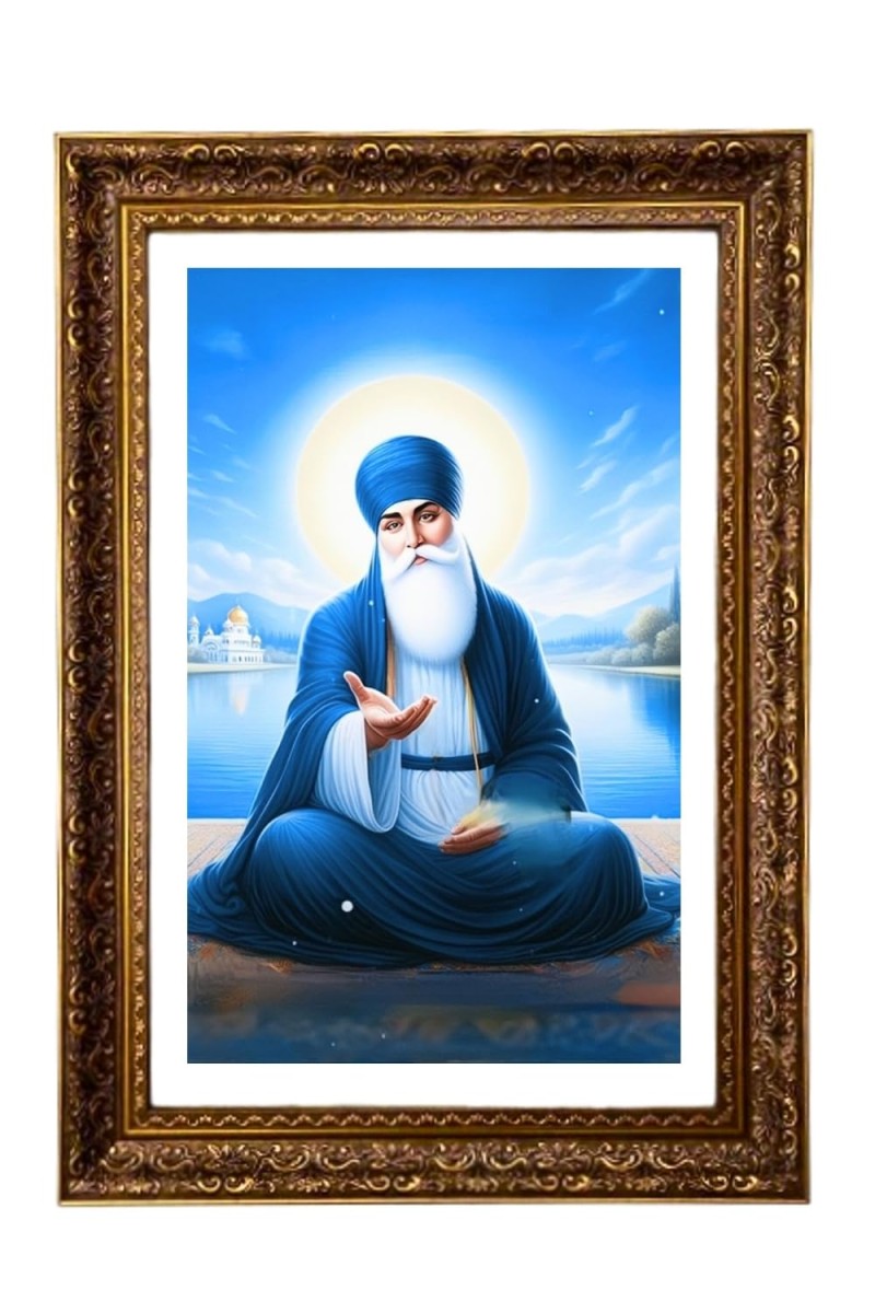 Gruru Nanak Big Photo Frame - 20x28 Inches For Home,Temple & Office Decoration (F11253)