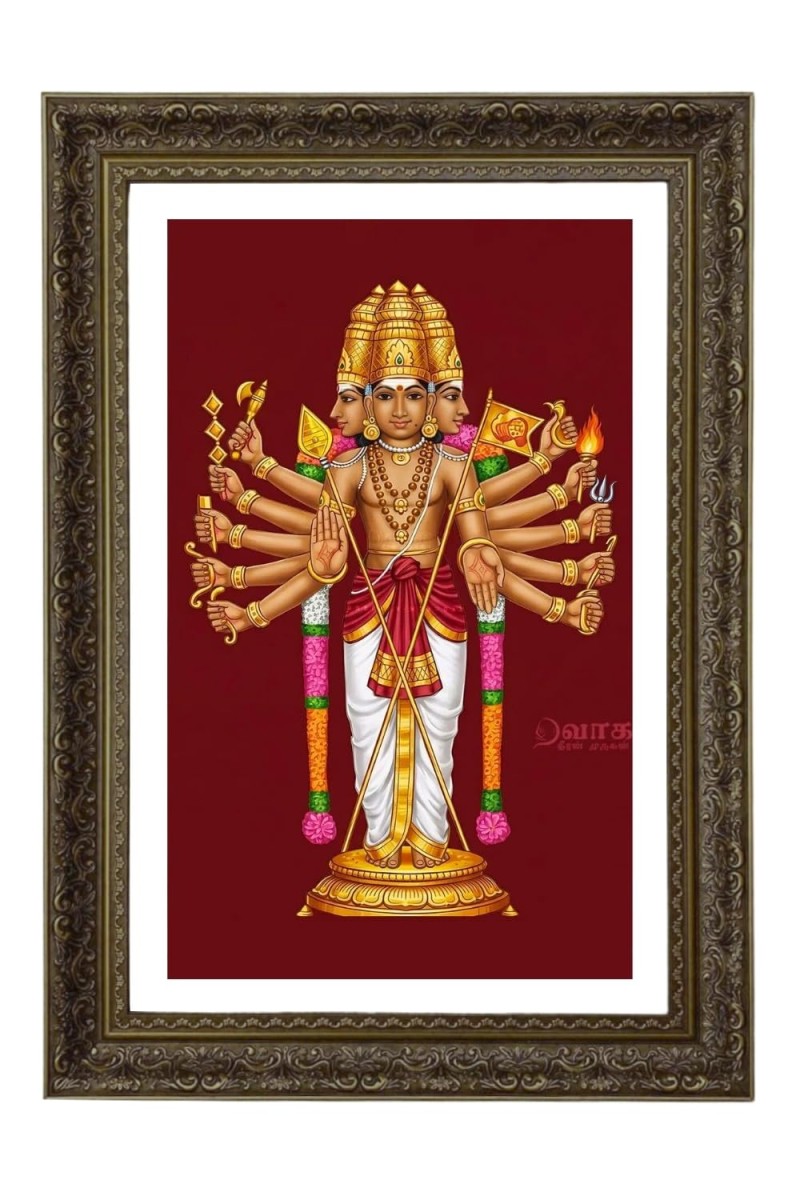 Lord Murugan Big Photo Frame - 20x28 Inches For Home,Temple & Office Decoration (F10652)