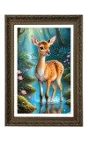 Deer Big Photo Frame - 20x28 Inches For Home,Temple & Office Decoration (F11058)
