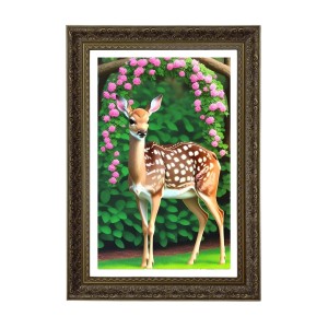 Deer In Nature Big Photo Frame - 20x28 Inches For Home,Temple & Office Decoration (F11047)