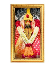 Tulja Bhavani Digital Golden Color Photo Frame | Hindu Religious Wall Decor | 10x17 Inches - Inspirational Wall Art For Office, Home Decor - Ideal Spiritual Gift (F10348)