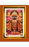 Jai Jaganaath Golden Photo Frame - 10x14 Inches | Elegant Wooden Frame For Home, Office & Temple Decoration | Spiritual Wall & Table Decor and Gift Item