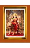 Golden Photo Frame - 10x14 Inches | Elegant Wooden Frame For Home, Office & Temple Decoration | Spiritual Wall & Table Decor and Gift Item