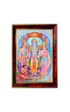 Lord Ram Sita Laxman Hanuma Photo Frame For Wall & Table | 7x9 Inch Golden Cherry Finish | Decorative Lord Ram Sita Laxman Hanuma Photo Frame For Home, Office & Pooja Room (F11810)