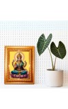 Goddess Laxmi Golden Designer Photo Frame | 10x14 Inch Religious Wall Hanging Frame For Home & Office Decoration | Hindu Deity Goddess Laxmi Spiritual Gift Item