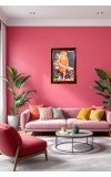 Lord Saibaba Photo Frame For Wall & Table | 7x9 Inch Golden Cherry Finish | Decorative Lord Saibaba Photo Frame For Home, Office & Pooja Room (F11816)