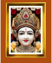 Golden Photo Frame - 10x14 Inches | Elegant Wooden Frame For Home, Office & Temple Decoration | Spiritual Wall & Table Decor and Gift Item