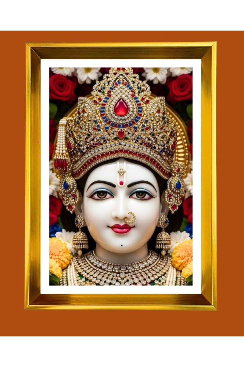 Golden Photo Frame - 10x14 Inches | Elegant Wooden Frame For Home, Office & Temple Decoration | Spiritual Wall & Table Decor and Gift Item