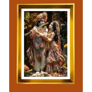 Divine Radha Krishna Golden Photo Frame - 18x22 Inches | Elegant Wooden Frame For Home, Office & Temple Decoration | Spiritual Wall & Table Decor And Gift Item (F9847) Divine Radha Krishna Golden Photo Frame - 18x22 Inches | Elegant Wooden Frame For Home, Office & Temple Decoration | Spiritual Wall & Table Decor And Gift Item (F9847)