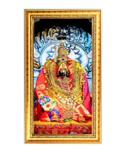 Tulja Bhavani Digital Golden Color Photo Frame | Hindu Religious Wall Decor | 8x15 Inches - Inspirational Wall Art For Office, Home Decor - Ideal Spiritual Gift (F10347)