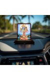 Car Desk/Table Top Lord Hanuman With Sita Rama Wooden Photo Stand 3x4 Inches, Compact & Stylish Spiritual Display For Car, Home & Office (Pack Of 1) (F14539)