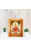 Siddhivinayak Ganapati Golden Designer Photo Frame | 16x20 Inch Religious Wall Hanging Frame For Home & Office Decoration | Hindu Deity Spiritual Gift Item