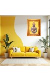 Lord Dhanvantari Golden Designer Photo Frame | 14x18 Inch Religious Wall Hanging Frame For Home & Office Decoration | Hindu Deity Spiritual Gift Item