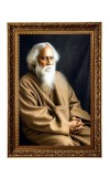 Rabindranath Tagore Big Photo Frame - 20x28 Inches For Home,Temple & Office Decoration (F11212)