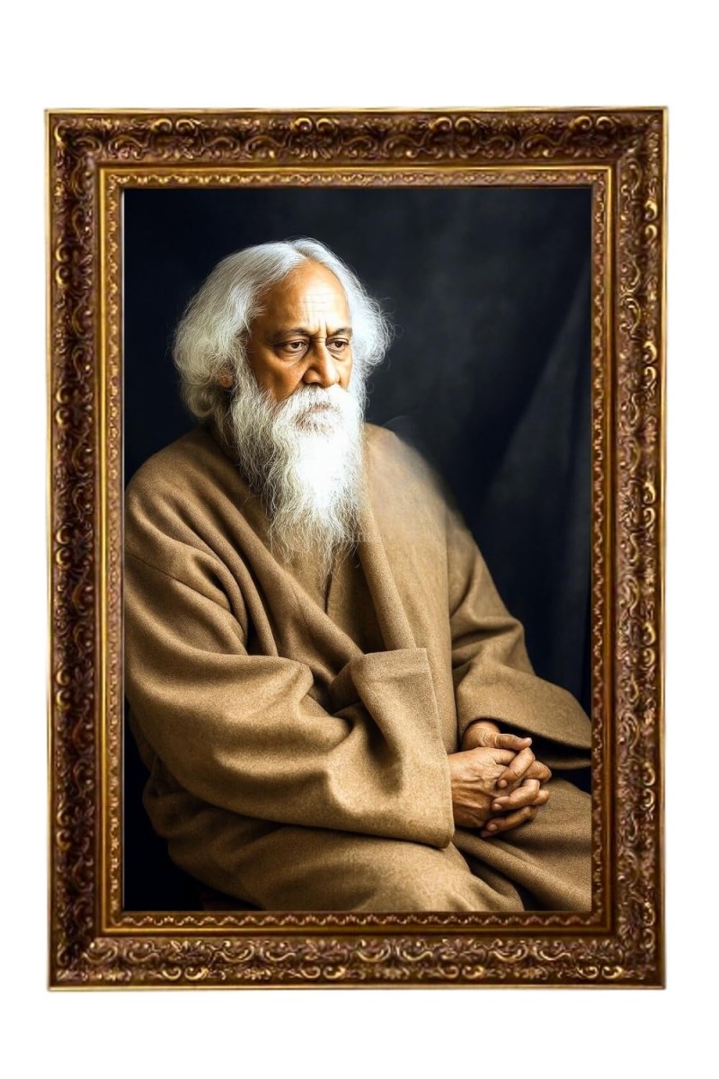 Rabindranath Tagore Big Photo Frame - 20x28 Inches For Home,Temple & Office Decoration (F11212)