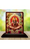 Car Desk/Table Top Lord Shiva Wooden Photo Stand 3x4 Inches, Compact & Stylish Spiritual Display For Car, Home & Office (Pack Of 1) (F14147)