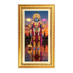 Lord Vishnu Digital Golden Color Photo Frame | Hindu Religious Wall Decor | 10x17 Inches - Inspirational Wall Art For Office, Home Decor - Ideal Spiritual Gift (F10396) Lord Vishnu Digital Golden Color Photo Frame | Hindu Religious Wall Decor | 10x17 Inches - Inspirational Wall Art For Office, Home Decor - Ideal Spiritual Gift (F10396)