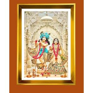 Divine Radha Krishna Golden Photo Frame - 18x22 Inches | Elegant Wooden Frame For Home, Office & Temple Decoration | Spiritual Wall & Table Decor And Gift Item (F9846) Divine Radha Krishna Golden Photo Frame - 18x22 Inches | Elegant Wooden Frame For Home, Office & Temple Decoration | Spiritual Wall & Table Decor And Gift Item (F9846)